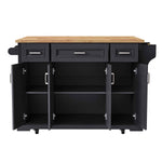 54 in. Rolling Kitchen Island with Drop Leaf & Storage product view 46