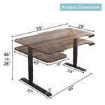 L-Shaped 59" Electric Standing Desk workspace desk setup
