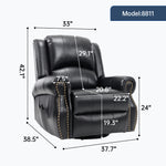Heat Massage Manual Recliner Chair with Rocker and Swivel for Living Room detail image 106