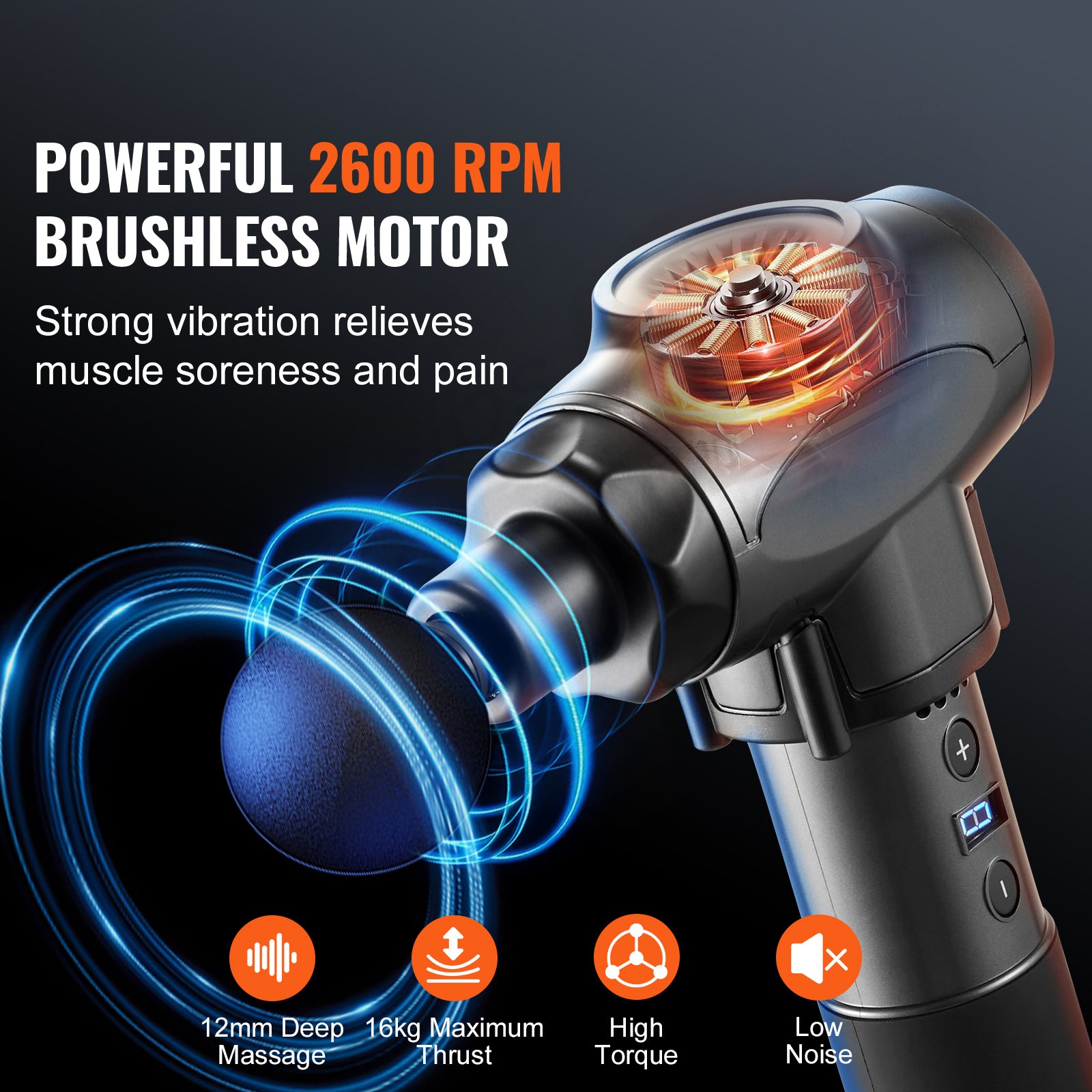 VEVOR Deep Tissue Percussion Massage Gun detail image 3