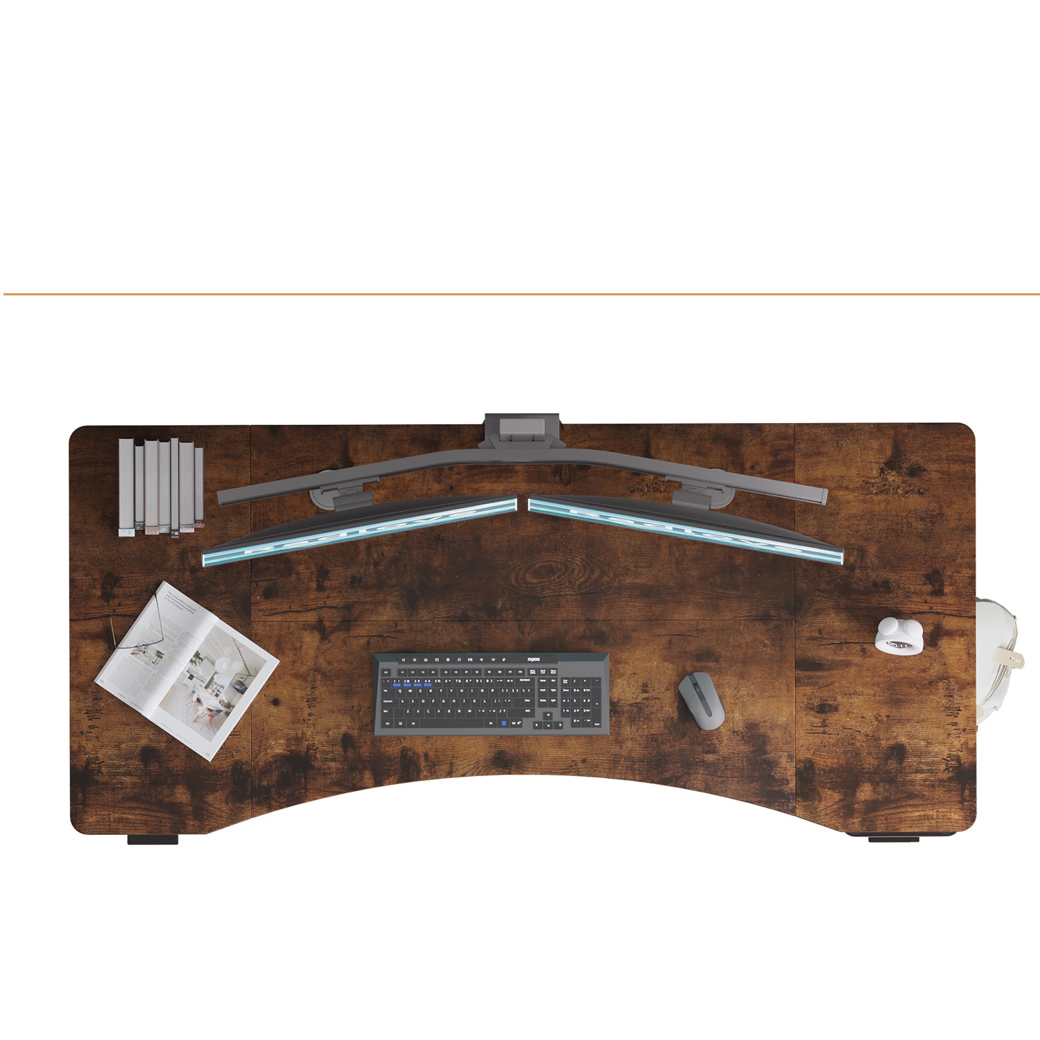 63" x 30" Electric Standing Desk with Splice Board workspace desk setup
