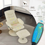 Ergonomic Recliner Chair with Ottoman - 360° Swivel Massage Lounge detail image 4