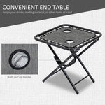 Outsunny Zero Gravity Chair Set with Side Table and Cup Holder detail image 14