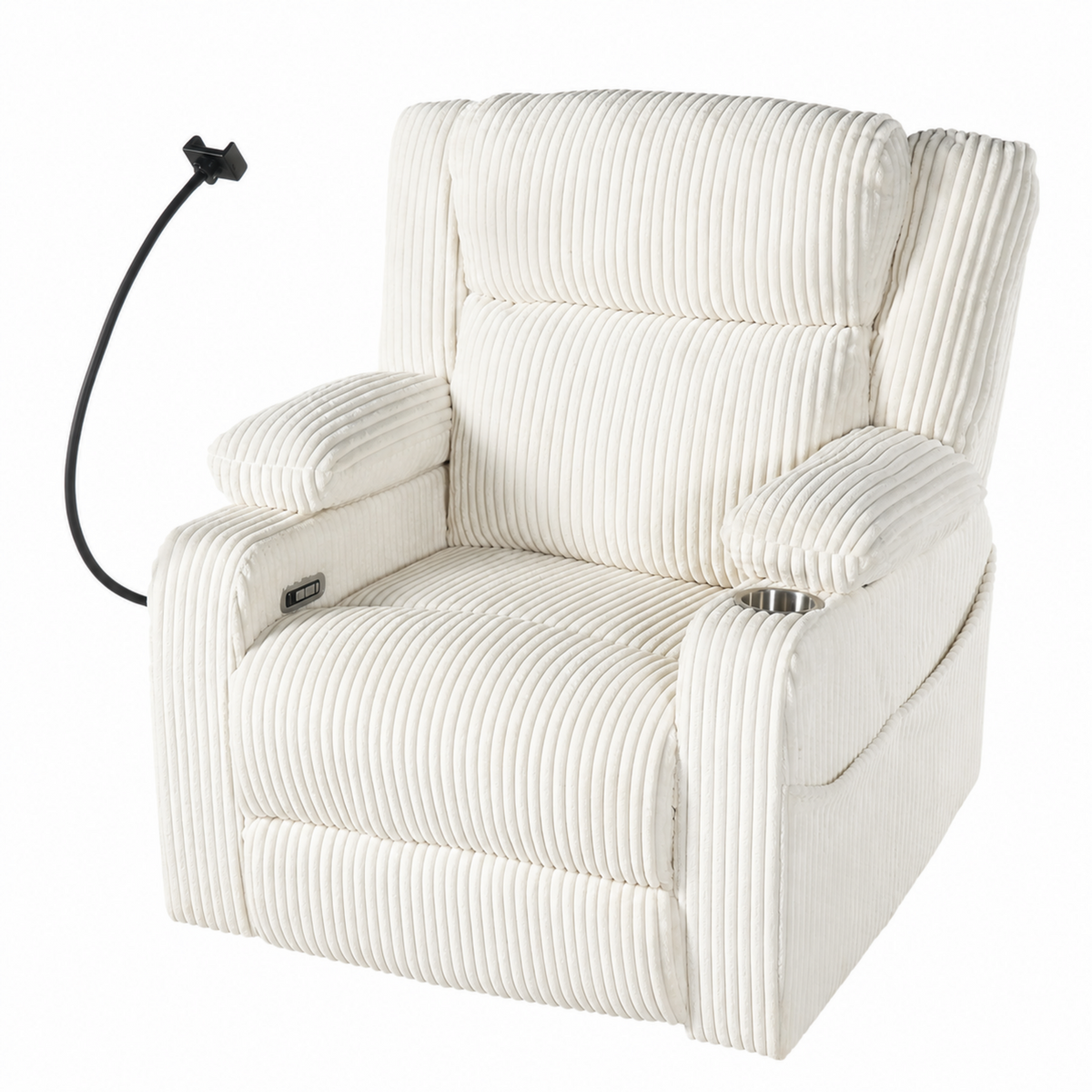 Electric Power Recliner Chair with Heat and Massage, 270° Swivel detail image 15