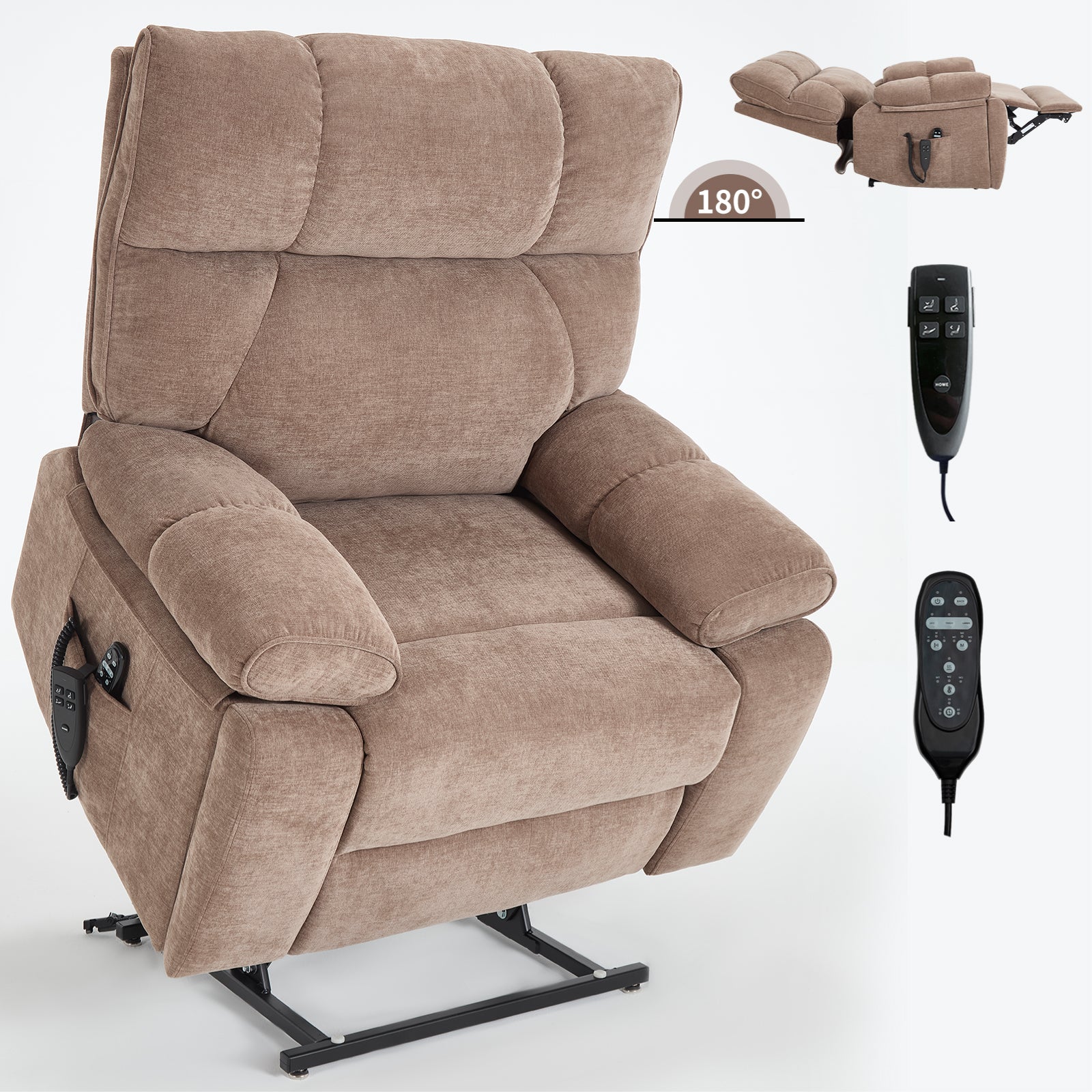 Dual-Motor Power Lift Recliner with Heat & Massage, 350 lb Capacity detail image 78