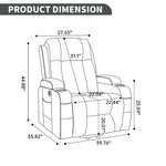 PU Infinite Position Up to 350 lb Single Motor Power Lift Recliner Chair detail image 17