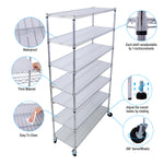 7-Tier Adjustable Wire Shelving Unit, 2450 lb Capacity for workshop, garage, storage, or utility use