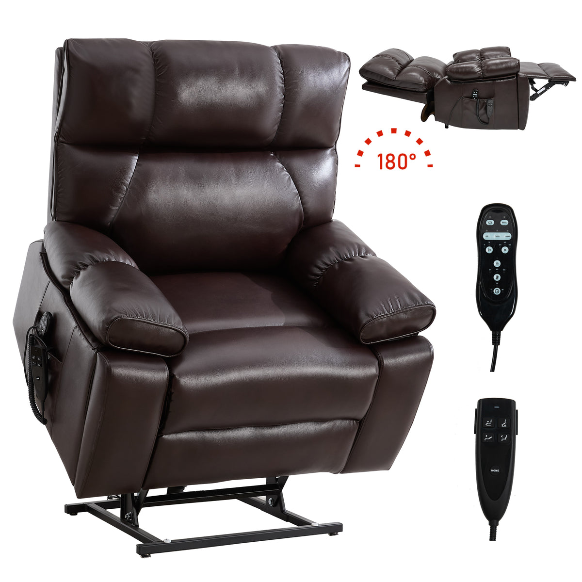 Dual-Motor Power Lift Recliner with Heat & Massage, 350 lb Capacity detail image 119