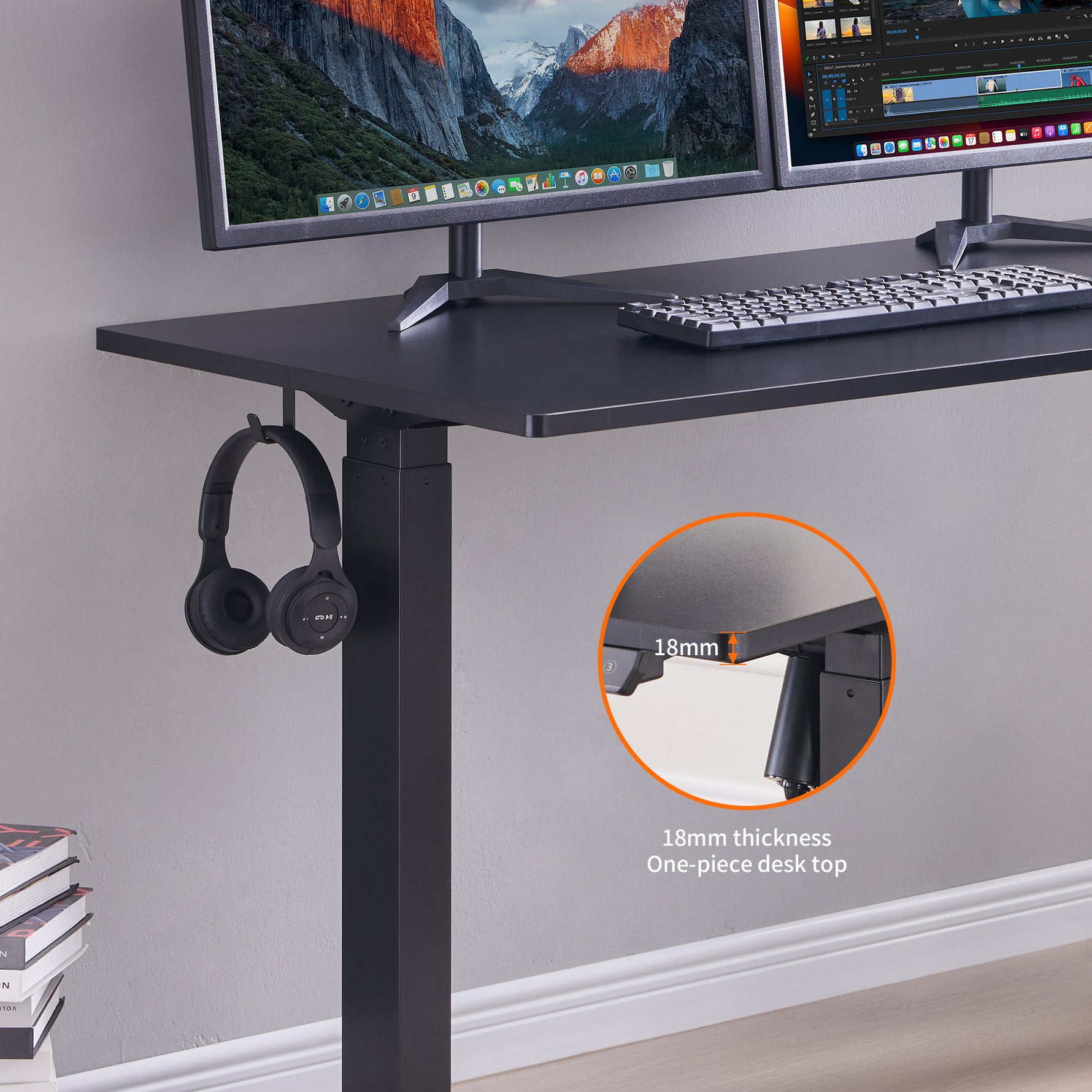 48" x 24" Electric Standing Desk workspace desk setup