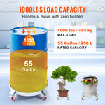2PCS 55 Gallon Heavy Duty Drum Dolly, 1000 lb Load Capacity, Barrel Dolly Cart Drum Caddy for workshop, garage, storage, or utility use
