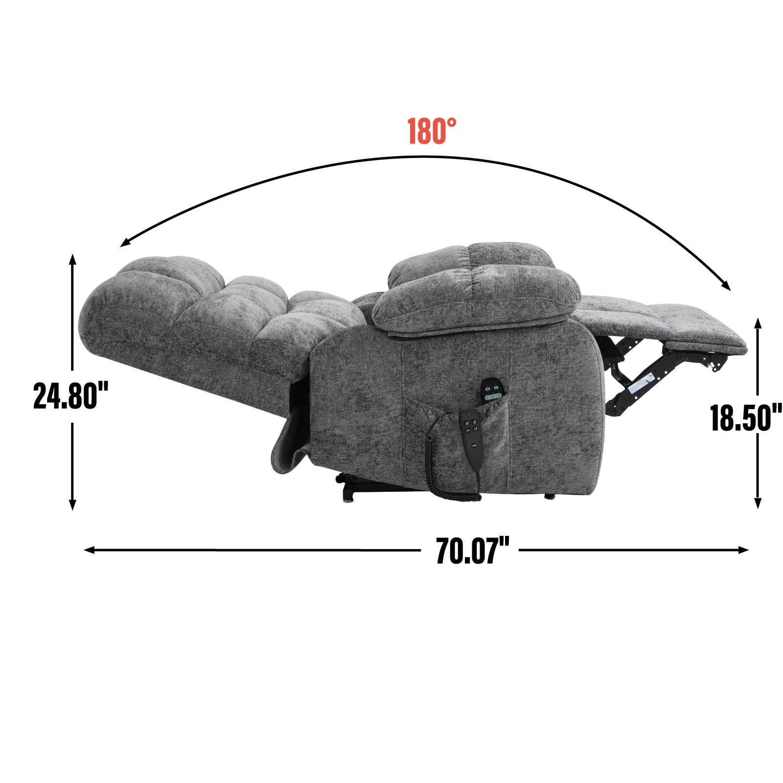 Dual-Motor Lift Recliner with Heat & Massage, 350 lb Capacity detail image 48