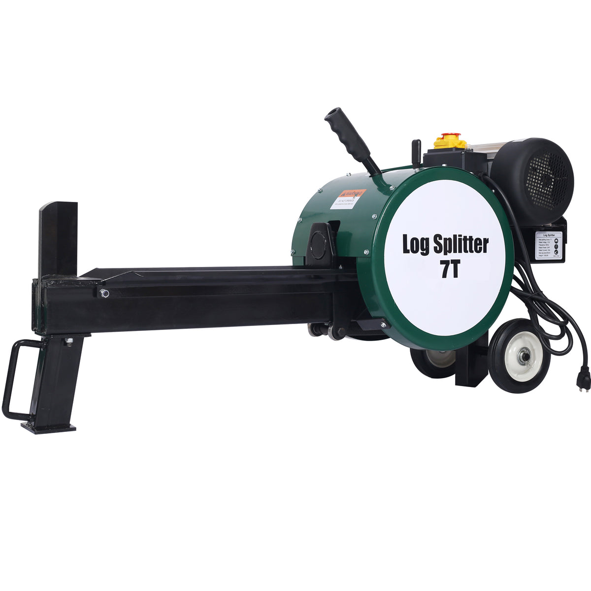7-Ton Portable Electric Horizontal Log Splitter for workshop, garage, storage, or utility use