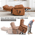 Dual-Motor Power Lift Recliner with Heat & Massage, 350 lb Capacity detail image 159