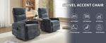 Heat Massage Manual Recliner Chair with Rocker and Swivel in Fabric for Living Room detail image 14