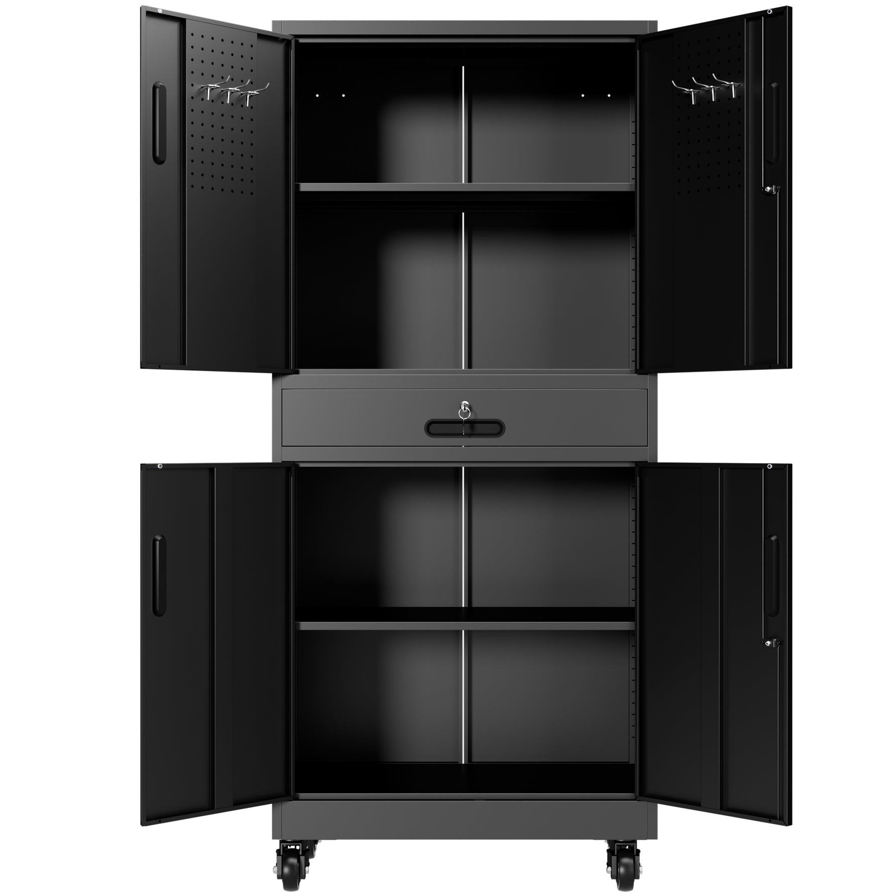 Metal Storage Cabinet with Drawer for workshop, garage, storage, or utility use