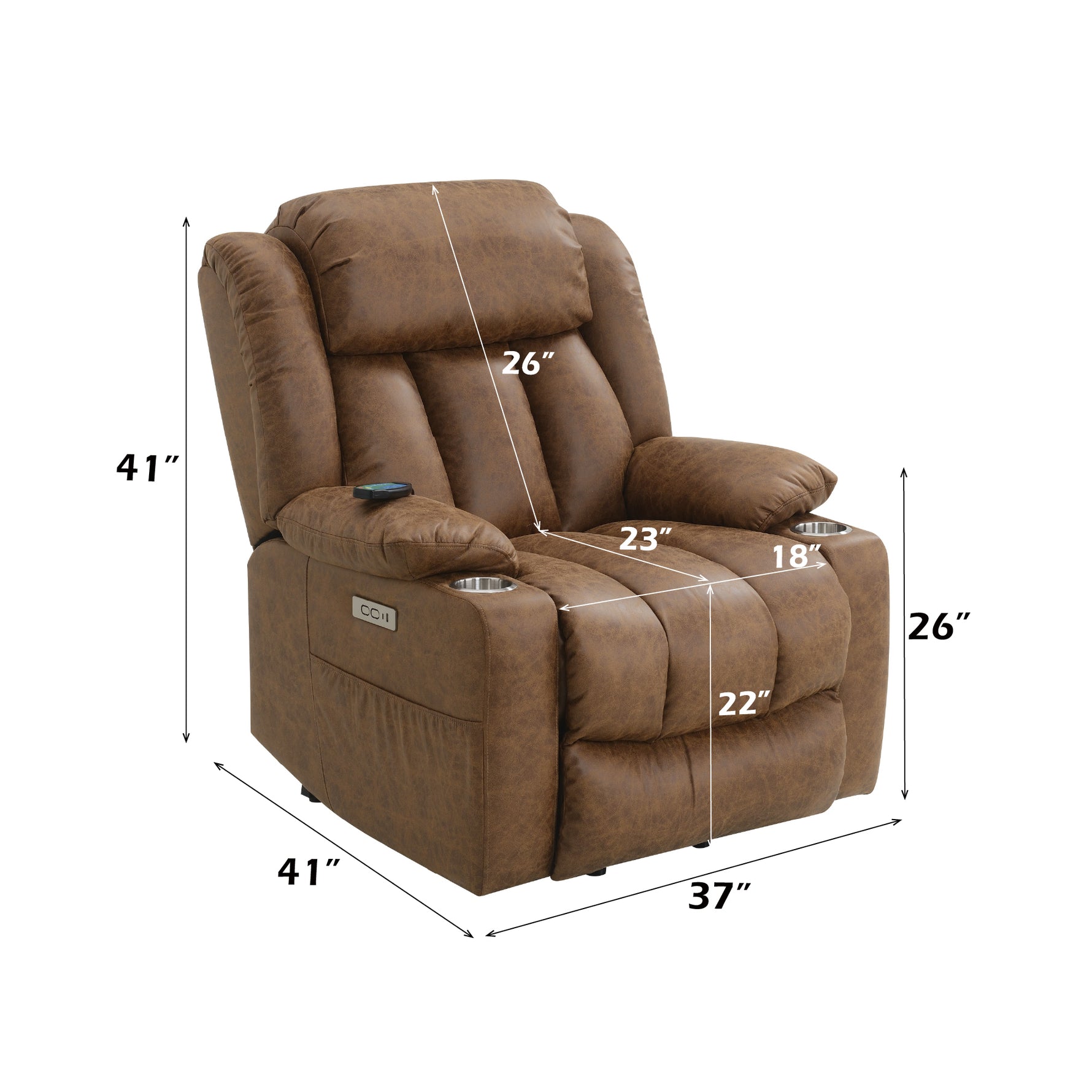 Nairi Power Recliner with Lift and Heating and Massage detail image 28