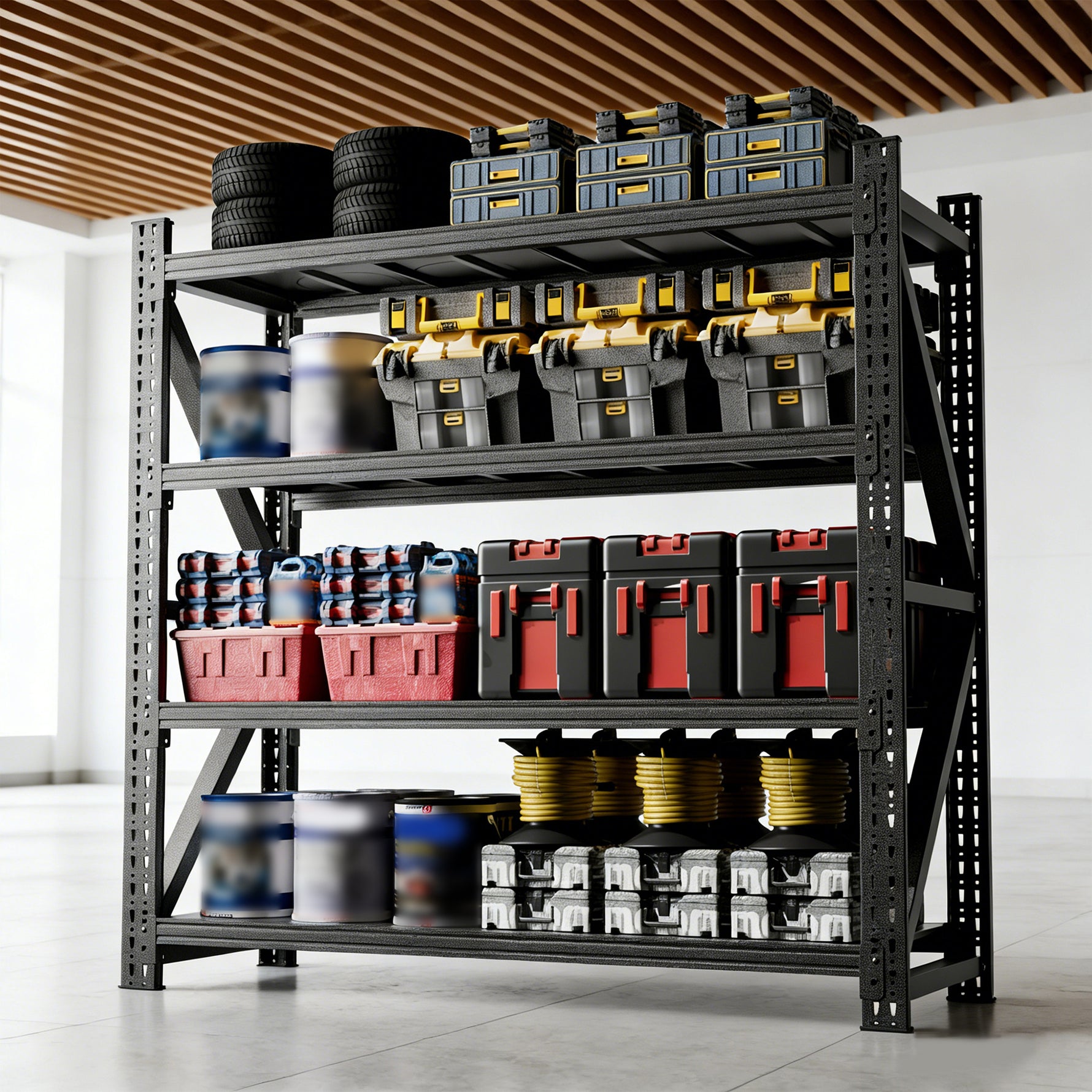 Heavy-Duty Adjustable Garage Shelving for Warehouse Storage for workshop, garage, storage, or utility use