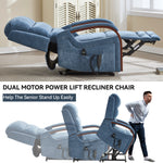 Power Chenille Lift Recliner Chair Dual Motor Infinite Position Up to 350 Pounds detail image 9