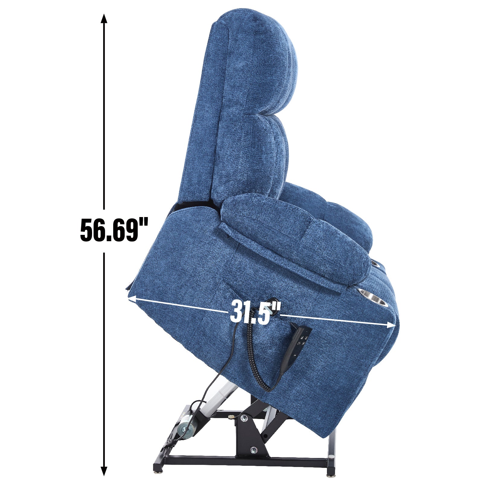 Chenille Dual-Motor Power Lift Recliner, 350 lb Capacity detail image 32