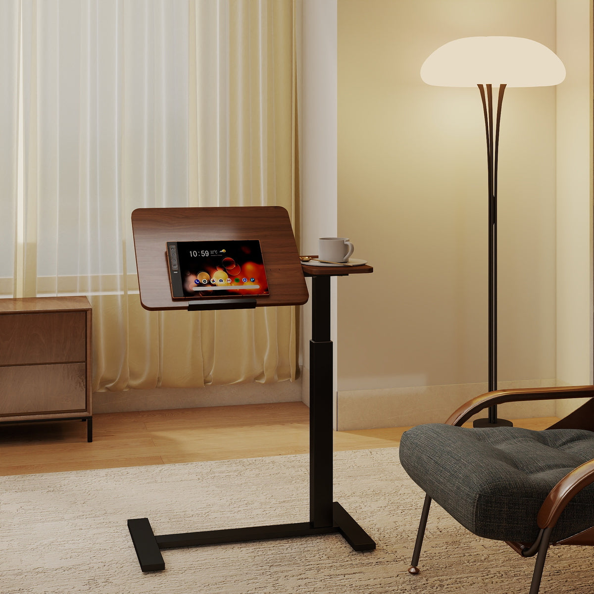 Mobile Adjustable Overbed Laptop Desk mobile laptop workstation