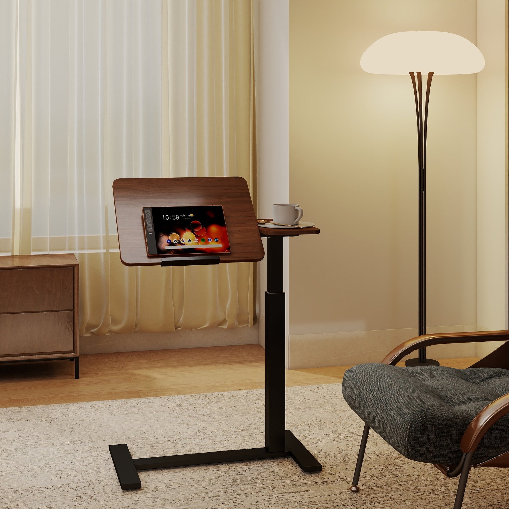 Mobile Adjustable Overbed Laptop Desk mobile laptop workstation