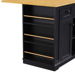 53 in. Farmhouse Kitchen Island with Power Outlet & Stools product view 117