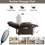 Chenille Massage Recliner with Heat & Remote Control detail image 15