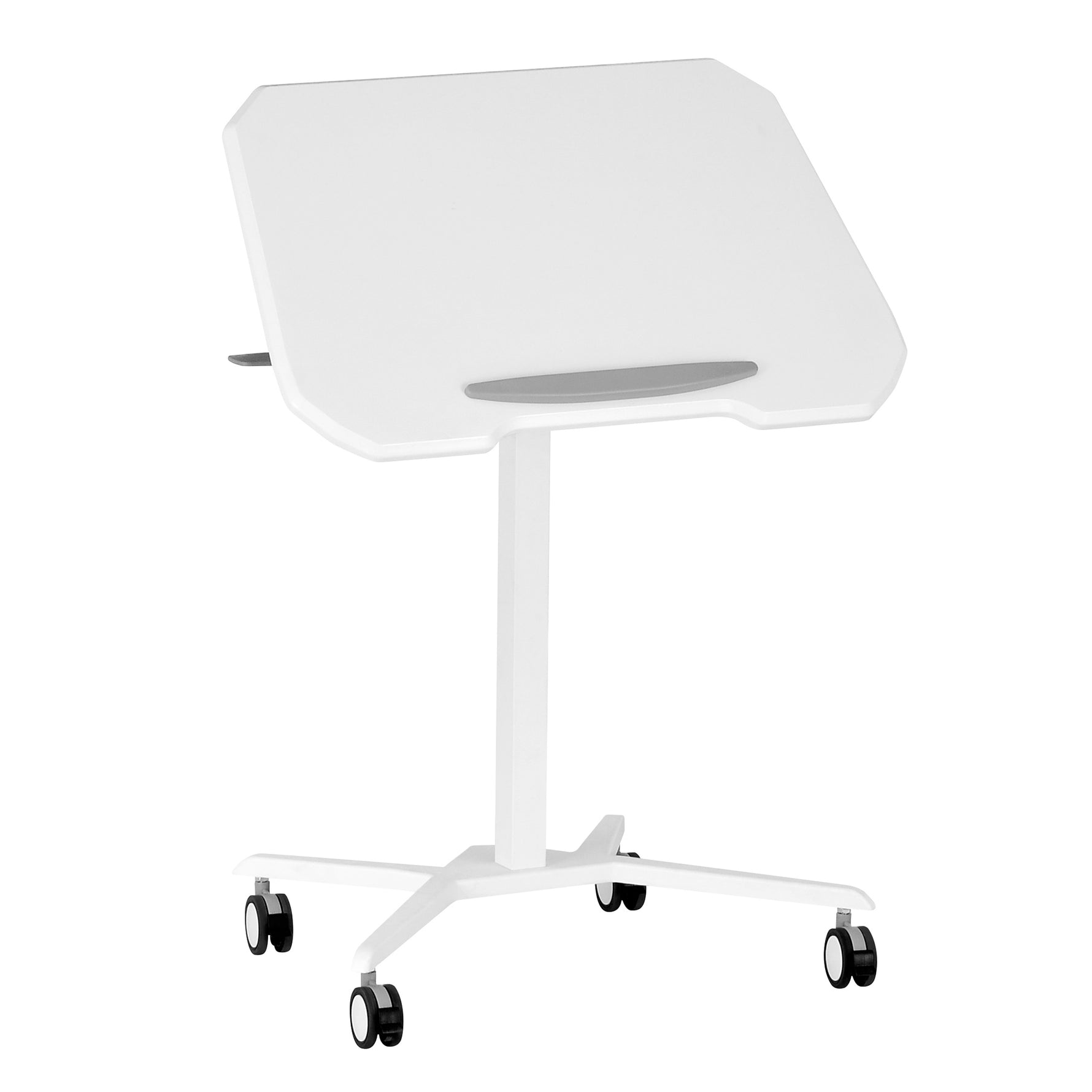 Techni Mobili White Sit-to-Stand Mobile Laptop Cart mobile laptop workstation