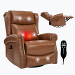 Heat Massage Manual Recliner Chair with Rocker and Swivel for Living Room detail image 38
