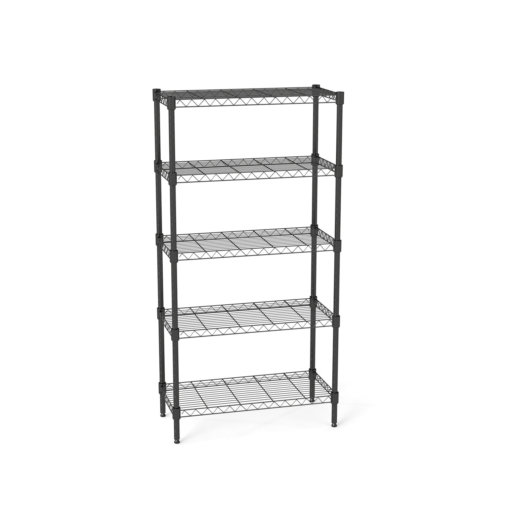 Heavy-Duty Adjustable Wire Shelving Unit with Wheels & Levelers for workshop, garage, storage, or utility use