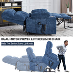 Chenille Dual-Motor Power Lift Recliner, 350 lb Capacity detail image 26