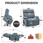 Chenille Dual-Motor Power Lift Recliner, 350 lb Capacity detail image 65