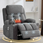 Swivel Rocker Recliner Chair with Vibration Massage, Heat, USB Port and Cup Holderrs detail image 25