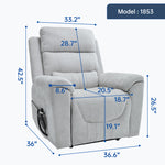 Dual-Motor Leather-Air Power Lift Recliner detail image 146