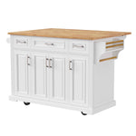 54 in. Rolling Kitchen Island with Drop Leaf & Storage product view 14