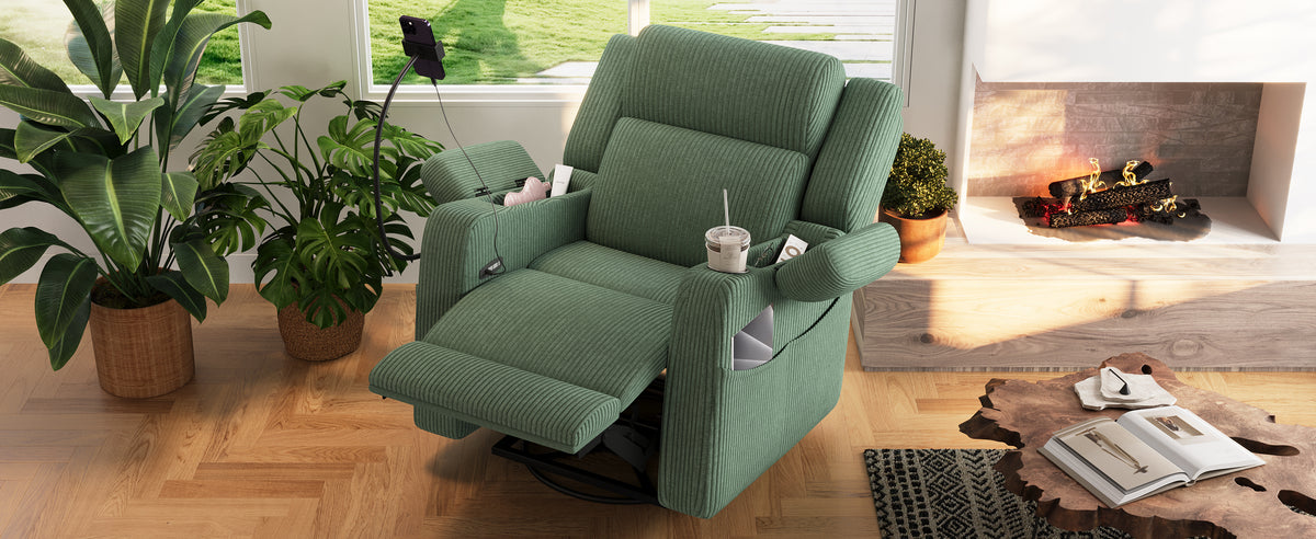 Electric Power Recliner Chair with Heat and Massage, 270° Swivel detail image 50