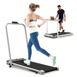 Foldable Under-Desk Walking Pad with Handlebar & Incline under-desk walking pad