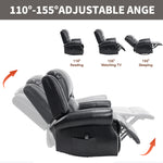 Heat Massage Manual Recliner Chair with Rocker and Swivel for Living Room detail image 103