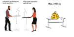 Compact Tech Desk Standing and Adjustable Desk - Sleek Space Mod