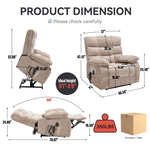 Dual-Motor Lift Recliner with Heat & Massage, 350 lb Capacity detail image 12