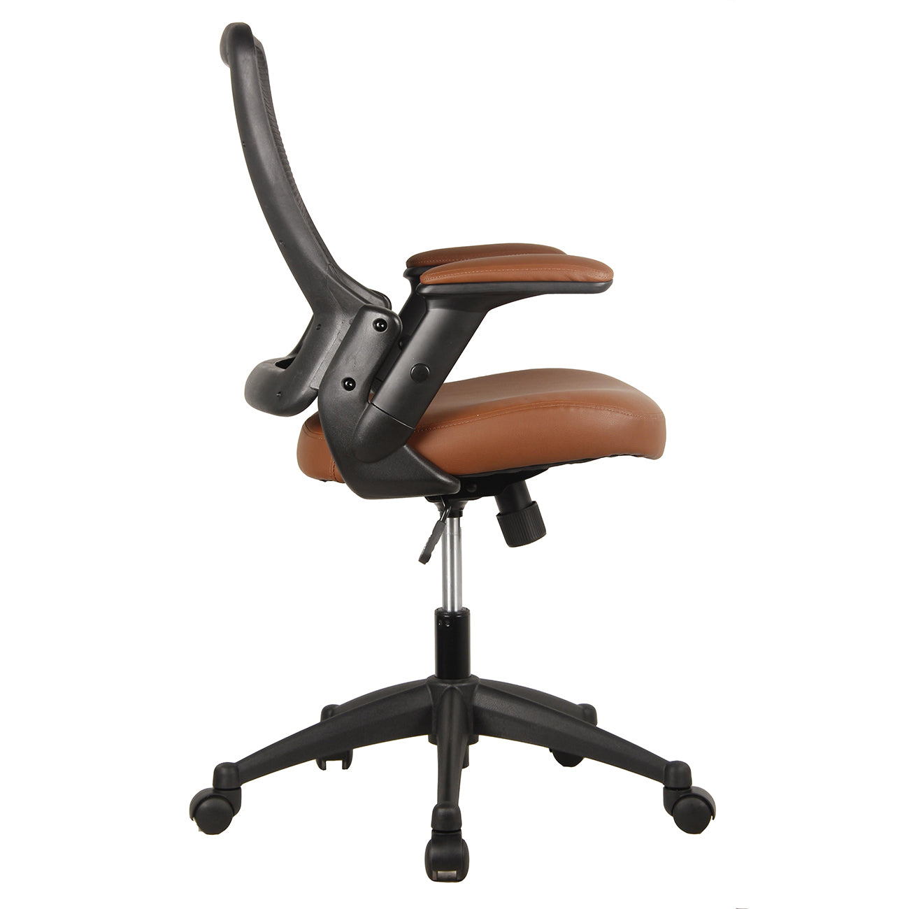 Techni Mobili Mid-Back Mesh Task Office Chair with Height Adjustable Arms for home office seating