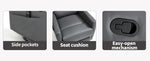Heat Massage Manual Recliner Chair with Rocker and Swivel in Faux Leather for Living Room detail image 9