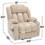 Dual-Motor Leather-Air Power Lift Recliner detail image 93