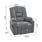 Large Dual-Motor Power Lift Heat & Massage Recliner detail image 13