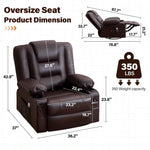 Rocker Recliner Chair with Massage and Heat for Adults, 360°Swivel detail image 2
