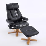 Modern Heated Massage 360° Swivel Recliner Accent Chair with Ottoman, Ergonomic detail image 38