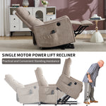 Single Motor Power Lift Recliner Chair with Massage & Heat detail image 27