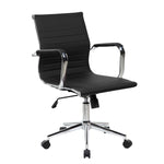 Techni Mobili Modern Medium-Back Executive Chair, Black for home office seating