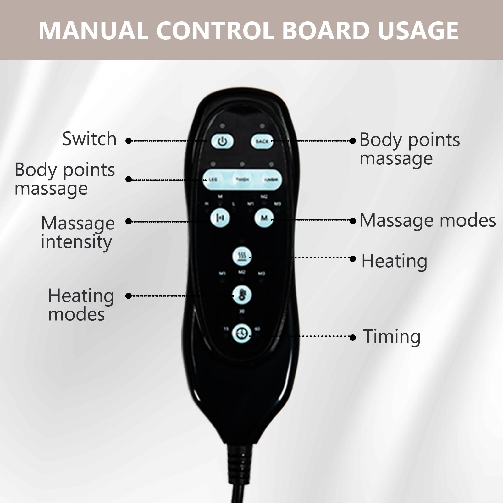 Single Motor Power Lift Recliner Chair with Massage & Heat detail image 25