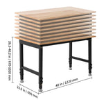 VEVOR Adjustable Height Hardwood Workbench with Power Outlets - workbench for daily comfort and function